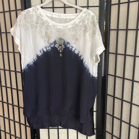 Floreat White and Black Embroidered Blouse - Picture 1 of 7